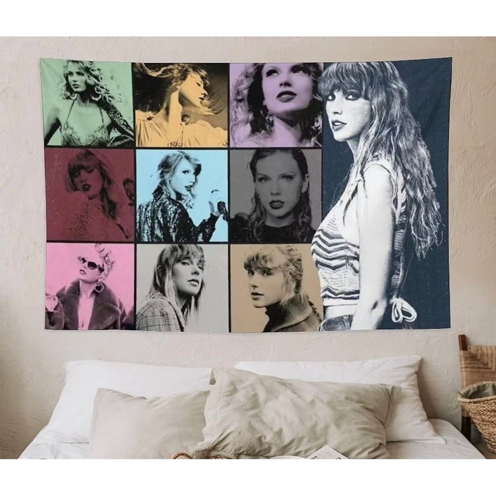 NEW Taylor Swift Tapestry Wall Hanging Decor‎ Pop Art Collage Album Cover 3x5 ft